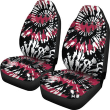 Load image into Gallery viewer, Red White Black Tie Dye Abstract Car Seat Covers