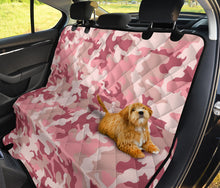 Load image into Gallery viewer, Blush Pink and Rose Camouflage Pattern Back Seat Cover for Pets