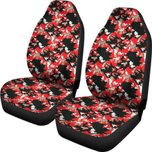 Load image into Gallery viewer, Black Red and Gray Skull Camouflage Camo Car Seat Covers