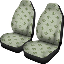 Load image into Gallery viewer, Green Fleur De Lis Pattern Car Seat Covers