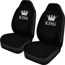 Load image into Gallery viewer, King Car Seat Covers In Black Set of 2