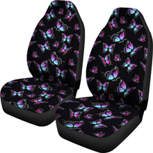 Load image into Gallery viewer, Teal and Purple Ombre Watercolor Butterflies Car Seat Covers Seat Protectors