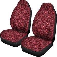 Load image into Gallery viewer, Burgundy With Mandala Pattern Car Seat Covers