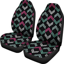 Load image into Gallery viewer, Pink, Green, White and Black Boho Ethnic Pattern Car Seat Covers