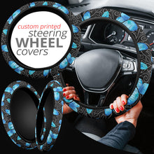 Load image into Gallery viewer, Black and White Vine Steering Wheel Cover