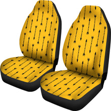 Load image into Gallery viewer, Yellow Gold With Black Arrows Pattern Car Seat Covers Set