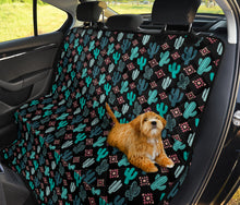 Load image into Gallery viewer, Teal and Pink Cactus Pattern Dog Hammock Back Seat Cover For Pets