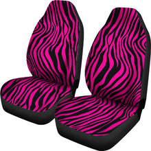 Load image into Gallery viewer, Magenta Zebra Print Car Seat Covers Set Hot Pink