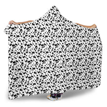Load image into Gallery viewer, Dalmatian Pattern Hooded Blanket Black and White