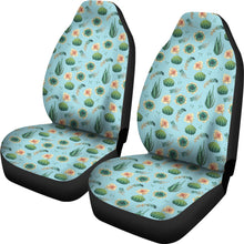Load image into Gallery viewer, Blue Succulent Cactus Pattern Car Seat Covers