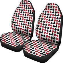 Load image into Gallery viewer, Playing Card Suit Red Black and White Car Seat Covers