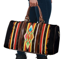 Load image into Gallery viewer, Native American Navajo Serape Style Travel Bag Duffel With Faux Leather Handles