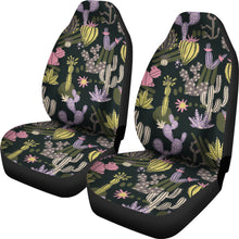 Load image into Gallery viewer, Pastel Colorful Cactus Pattern Car Seat Covers Set