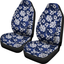 Load image into Gallery viewer, Dark Blue Baroque Flowers Elegant Floral Pattern Car Seat Covers