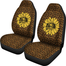 Load image into Gallery viewer, Leopard Print With Sunflower Faith Design Car Seat Covers Christian Themed