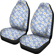 Load image into Gallery viewer, Light Blue With White Daisy Pattern Car Seat Covers