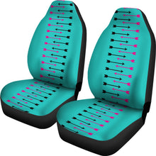 Load image into Gallery viewer, Teal With Pink and Black Arrows Car Seat Covers
