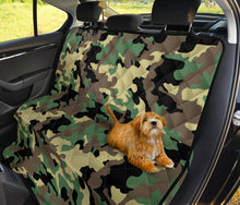 Load image into Gallery viewer, Camouflage Back Seat Protector Cover For Pets Green, Black and Beige