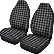 Load image into Gallery viewer, Gray Small Buffalo Plaid Car Seat Covers Set