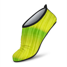 Load image into Gallery viewer, Green and Yellow Tie Dye Water Shoes