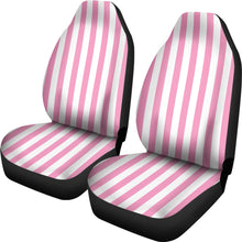 Load image into Gallery viewer, Pink White Striped Car Seat Covers Set