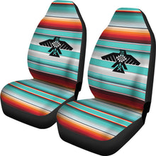 Load image into Gallery viewer, Turquoise Serape With Thunderbird Car Seat Covers