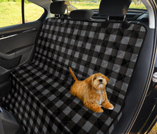 Load image into Gallery viewer, Gray and Black Buffalo Plaid Back Bench Seat Cover For Pets