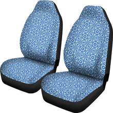 Load image into Gallery viewer, Shibori Blue and White Car Seat Covers Ethnic