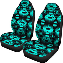 Load image into Gallery viewer, Dark Teal Winter Camp Car Seat Covers