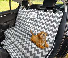 Load image into Gallery viewer, Charlie Pet Seat Cover Gray and White Chevron Back Bench Protector