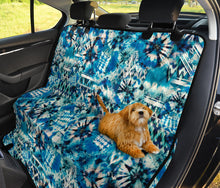 Load image into Gallery viewer, Blue Green and White Tie Dye Dog Hammock Pet Seat Cover