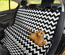 Load image into Gallery viewer, Black White Chevron Back Seat Bench Cover Protector For Pets