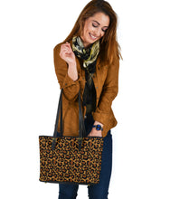Load image into Gallery viewer, Leopard Print Vegan Leather Tote Bags