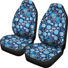 Load image into Gallery viewer, Blue Flower Pattern Car Seat Covers