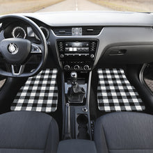 Load image into Gallery viewer, Black and White Buffalo Check Marled Pattern Front Floor Mats