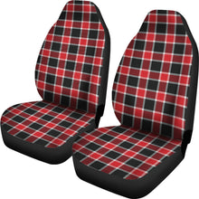 Load image into Gallery viewer, Red and Black Plaid Check Car Seat Covers