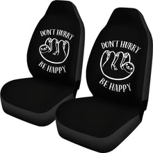 Load image into Gallery viewer, Don't Hurry Be Happy Sloth Car Seat Covers