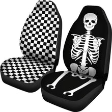 Load image into Gallery viewer, Checkered and Skeleton Mix and Match Car Seat Covers Set