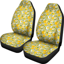 Load image into Gallery viewer, Light Green With Daffodils Car Seat Covers