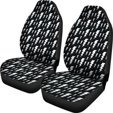 Load image into Gallery viewer, Lightning Bolts Pattern Black and White Car Seat Covers