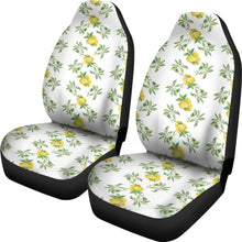 Load image into Gallery viewer, White With Lemon Pattern Car Seat Covers Set of 2