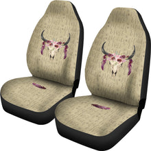 Load image into Gallery viewer, Wild and Free Boho Cow Skull Car Seat Covers