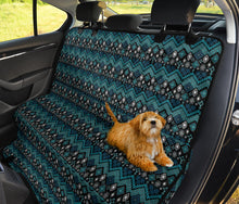 Load image into Gallery viewer, Black and Teal Ethnic Pattern Back Seat Cover For Pets