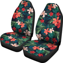 Load image into Gallery viewer, Red and Coral Tropical Flower Car Seat Covers Set of 2 Universal Fit