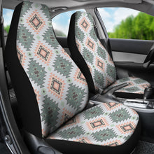 Load image into Gallery viewer, Pastel Green, Blue and Peach Southwestern Pattern Car Seat Covers Aztec Ethnic