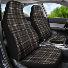 Load image into Gallery viewer, Brown and White Plaid Car Seat Covers Set