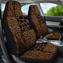 Load image into Gallery viewer, Animal Print Patchwork Pattern Car Seat Covers Protectors Set