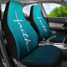 Load image into Gallery viewer, Faith Teal Ombre Car Seat Covers Religious Christian Themed