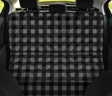 Load image into Gallery viewer, Gray and Black Buffalo Plaid Back Bench Seat Cover For Pets