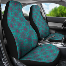 Load image into Gallery viewer, Teal and Pink Mandala Pattern Hippie Boho Seat Covers